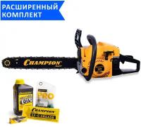 Пила бензиновая Champion (A251-18) + подарок масло, свеча и пильная цепь