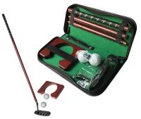 Подарочный набор для мини-гольфа в кожаном кейсе (Офисный гольф)