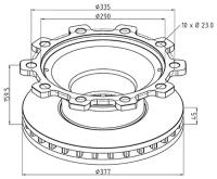 04637000A PE 046.370-00A_диск торм!377/290x45/159.5 10n-335-23 вентилир BPW