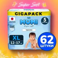 MOMI Super Soft GIGA PACK подгузники-трусики XL (12-17 кг), 62 шт