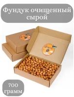 Фундук очищенный сырой 700гр/Картонная коробка/Очищенные ядра фундука необжаренные