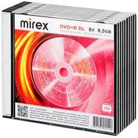 Диск Mirex DVD+R DL 8,5Gb 8x slim, упаковка 10 шт