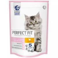 Корм сухой для котят PERFECT FIT с курицей, до 12 месяцев полнорационный, 650г