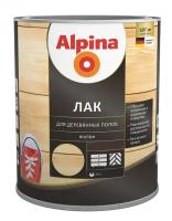 Лак для деревянных полов Alpina, алкидно-уретановый, глянцевый, 9 л
