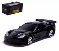 Машина металлическая ТероПром 3098592 CHEVROLET CORVETTE C6-R, 1:64, цвет чёрный