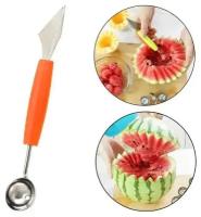 Нож и ложка нуазетка для карвинга и фигурной нарезки фруктов и овощей, оранжевый