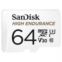 Карта памяти 64Gb - SanDisk High Endurance - MicroSD XC Vide