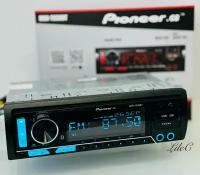 Магнитола Pioneer GB MVH-T938 60W с Bluetooth, AUX, USB, со съемной панелью, громкая связь, 6 цветов подсветки, пульт, типоразмер 1DIN