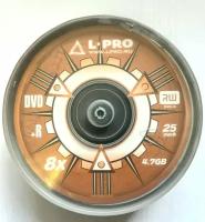 Диск DVD+R L-Pro 4,7 ГБ 8X, туба 25 штук 127042