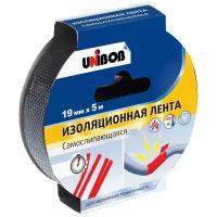 Изолента самослипающаяся Unibob, пвх, 19 мм x 5 м, черная