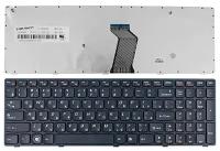 Клавиатура для ноутбука IBM Lenovo IdeaPad B570 B580 V570 Z570 Z575 B590 черная с черной рамкой