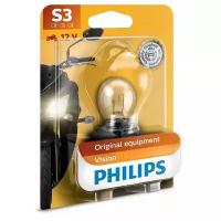 Лампа мотоциклетная Philips Vision Moto S3 15W P26s+30% (бл.) 12V, 1шт, 12008BW