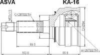 ШРУС наружный 26x56x28 Asva KA16