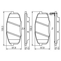 Дисковые тормозные колодки передние Bosch 0986494995 (4 шт.)