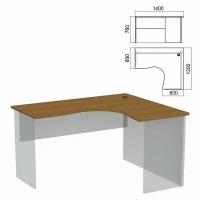 Стол компактный Арго часть, 1 арго, 1400х1200х760 мм, правый, орех