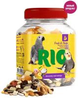 RIO Фруктово-ореховая смесь. Лакомство для средних и крупных попугаев, 160 г
