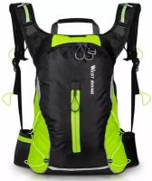Рюкзак WEST BIKING 16л, для велоспорта, путешествий, кемпинга - черный с зеленым