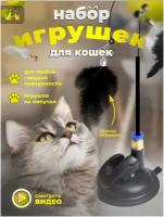 Игрушка для кошек / Дразнилка для котов / Удочка на присоске для котят