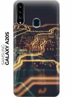 Силиконовый чехол Микросхемы на Samsung Galaxy A20s / Самсунг А20 эс