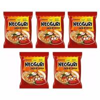 NONGSHIM Лапша быстрого приготовления Neoguri Ramyun острая, со вкусом морепродуктов, 120 г, 5 шт., 5 уп