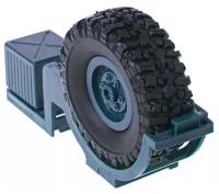 Запасное колесо синее с кронштейном крепления WPL ГАЗ 66 для р/у моделей WPL C14, C34, D12, C24, B-14, B-36, ГАЗ66 запчасти Артикул 16448