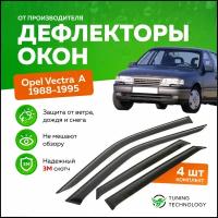 Дефлекторы боковых окон Opel Vectra (Опель Вектра) A седан 1988-1995, ветровики на двери автомобиля, ТТ