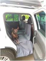 Автогамак Премиум серый для перевозки курпных собак от 20кг (3 слоя+ПВХ 600+ защита дверей+5подгол