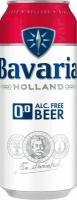 Пиво безалкогольное светлое BAVARIA Alcohol Free Beer Бавария фильтрованное пастеризованное не более 0,5%, 0.45л