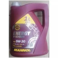 MANNOL Energy Premium SAE 5W-30 (5л Синт. моторное масло API SN/CF; ACEA C3; GM dexos2