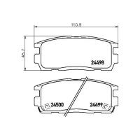 Колодки дисковые задние для chevrolet captiva, opel antara 2.4/3.2 06 Nisshinbo NP6074