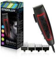 Машинка для стрижки волос ELX-HC04-C43 черный с красным (15Вт, 220-240В) ERGOLUX