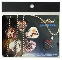 Комплект из 6 медиаторов на цепочке, толщины 0,71 и 0,81мм, подарок для гитариста, Alice AP-6R2NL (подарок для рокера)