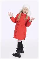 Парка Шалуны Пальто зимнее для девочки, размер 30, 104, красный