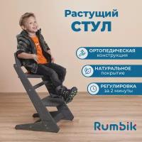 Детский растущий стул для кормления Rumbik Kit, антрацит / растущий стульчик для школьника