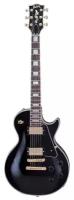 Электрогитара, форма корпуса Les Paul, H-H, Tune-o-matic, цвет черный Burny RLC60 BLK