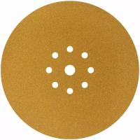 Шлифовальный круг на липучке ABRAFORM - 1 шт, 225 мм, 9 отв, Р 100 для шлифовальной машинки жираф для стен и потолков, наждачный абразивный круг