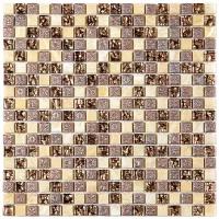 Мозаика из стекло мрамор агломерат Natural Mosaic PST-106 бежевый квадрат