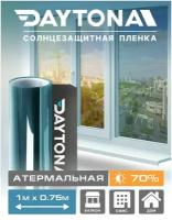 Пленка Атермальная на окна Сине-зелёная 70% IR20 (1м х 0.75м) DAYTONA. Солнцезащитная самоклеющаяся тонировка для окна с функцией защиты от тепла