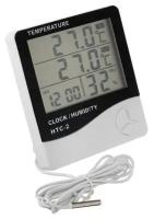 Термометр LuazON LTR-16, электронный, 2 датчика температуры, датчик влажности, белый