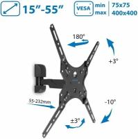 Кронштейн для телевизора на стену / крепление наклонно-поворотное Tuarex ALTA-403 / до 55 дюймов / vesa 400x400
