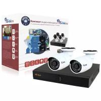 Готовый комплект IP видеонаблюдения на 2 уличные 5Mp камеры Ps-Link KIT-С502IP-POE
