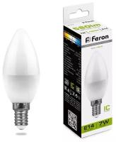 Лампа светодиодная Feron LB-97 Свеча E14 7W 175-265V 4000K 25476