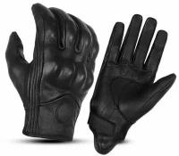 Мотоперчатки перчатки кожаные Suomy SU-14 для мотоциклиста на мотоцикл скутер мопед квадроцикл, черные, L