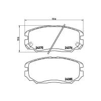 Дисковые тормозные колодки передние TRIALLI PF4235 (4 шт.)