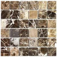 Мозаика из мрамора Natural Mosaic 7M022-48T-(Emperador-Dark) коричневый темный квадрат матовый