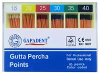 Штифты гуттаперчевые стоматологические (гуттаперча) Gapadent Gutta Percha Points