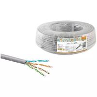 Кабель витая пара народный U/UTP Cat 5e 4х2х24AWG CCA (50м) PVC, серый