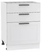 Шкаф кухонный напольный без столешницы с ящиками светло-серый 60 см. Гейнсборо (Н 603)