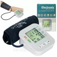 Электронный тонометр с манжетой на руку ELECTRONIC BLOOD PRESSURE MONITOR RAK289 / Батарейки в комплекте