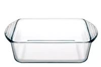 Форма для запекания жаропрочная стеклянная квадратная 1 литр Borcam 59854 лоток с ручками квадратный 21х16х5,5 см